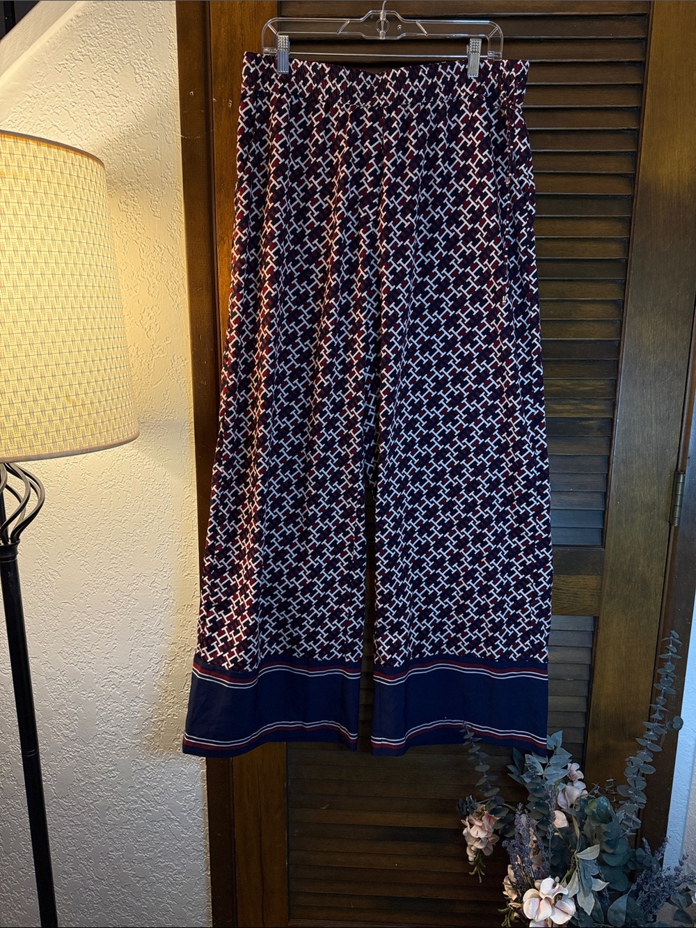 Tommy Hilfiger Navy, Red & White Wide Leg Pants
